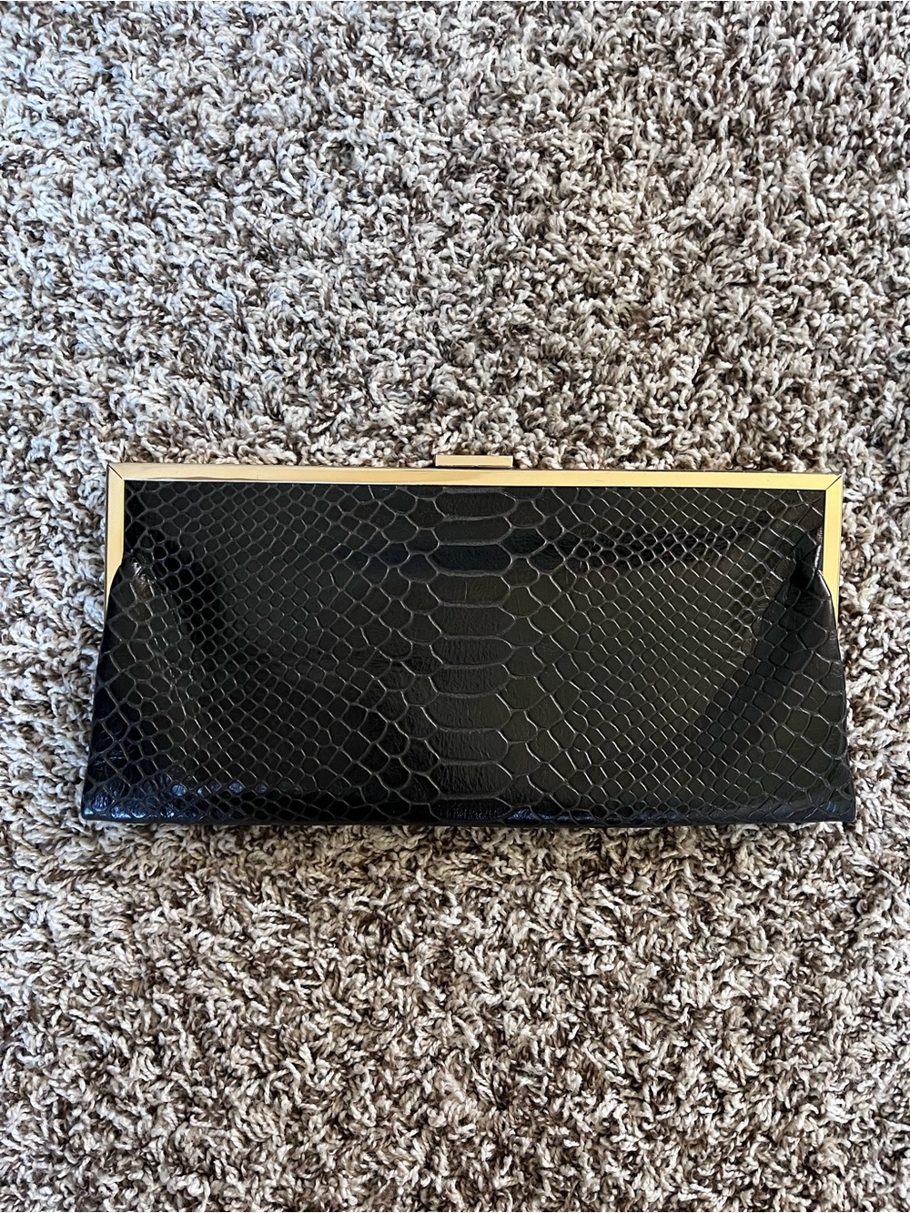 Hobo International Vintage Croc Embossed Large Clutch Bag